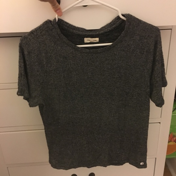 Silence + Noise Grey Crop Top - Picture 1 of 1
